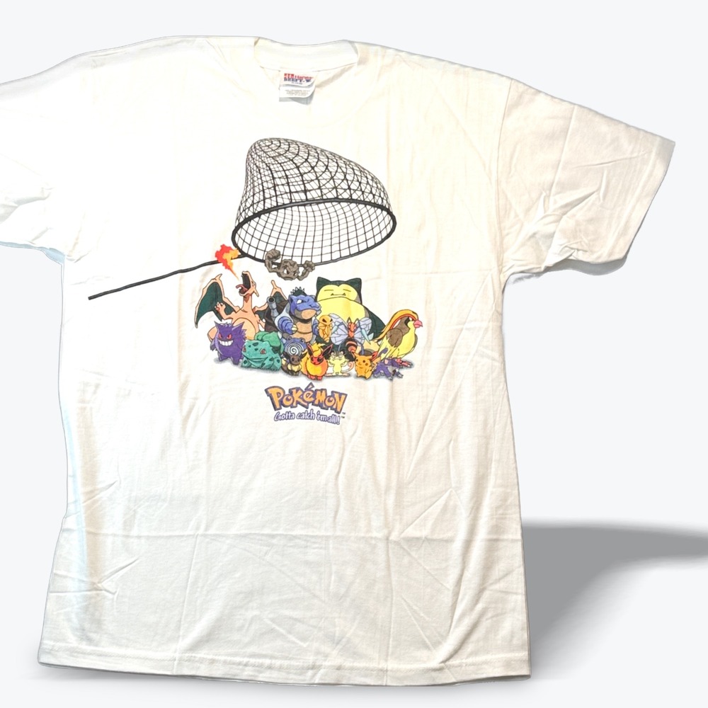 Vintage Pokemon T Shirt 90s Hanes Beefy T Nintendo XL Youth / Small Mens